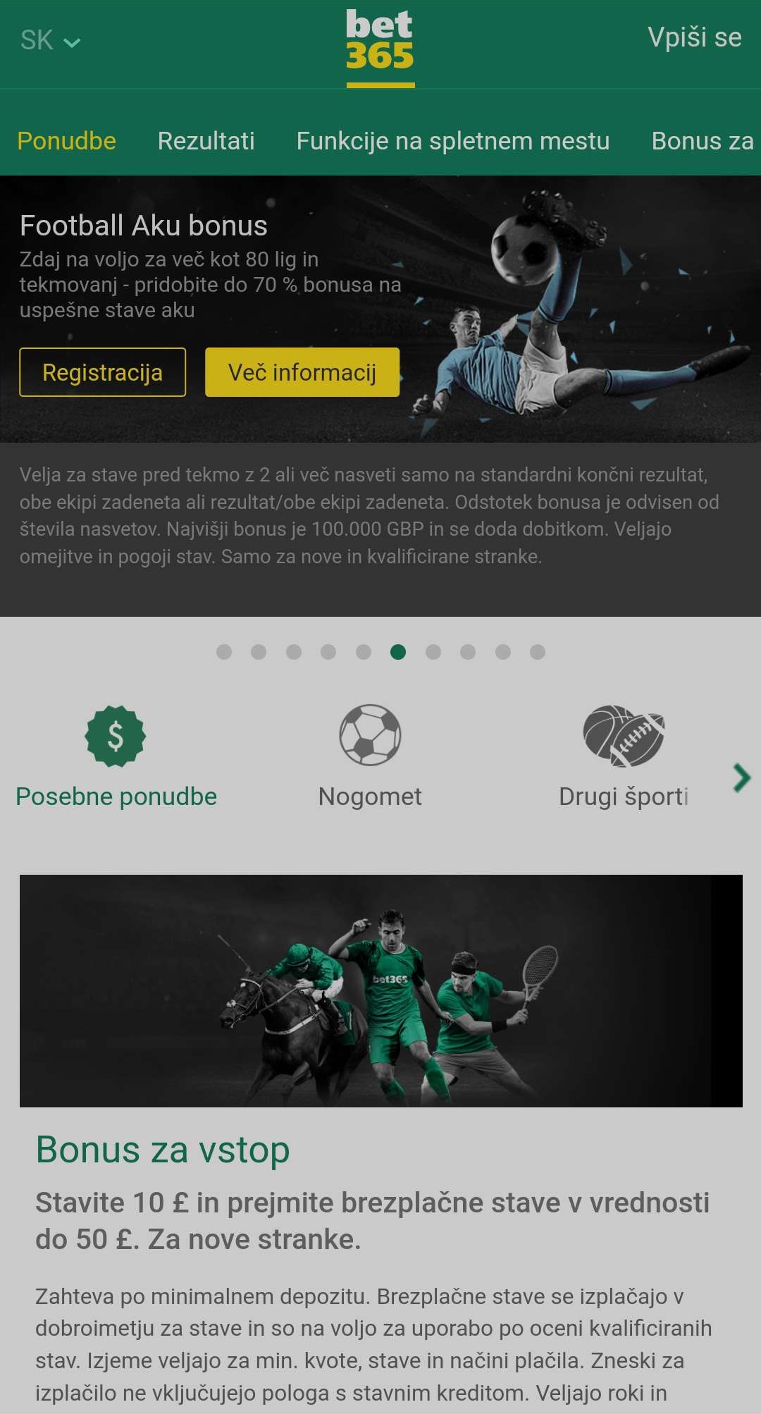 Bet365 Uporabniška izkušnja