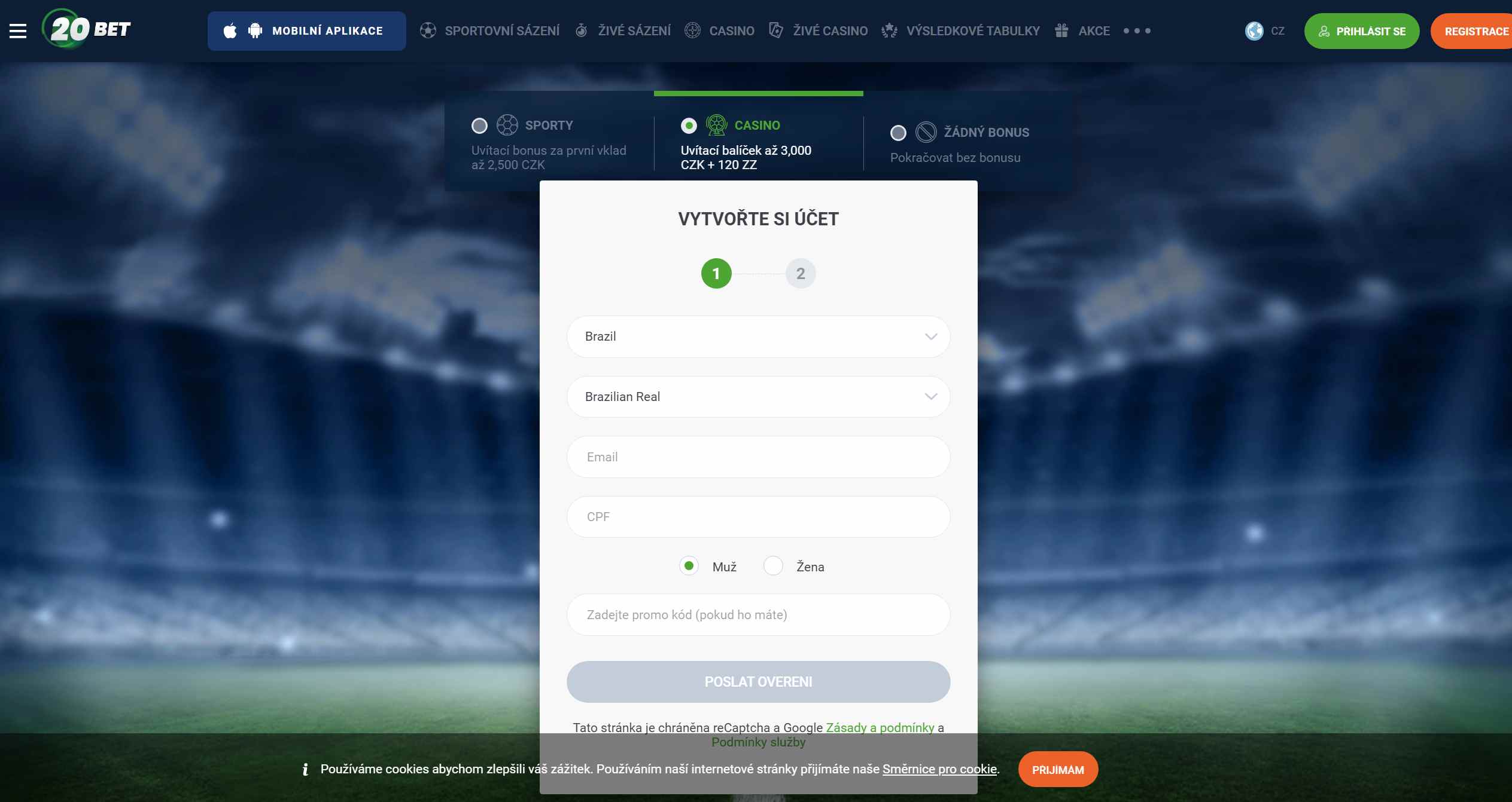 20bet stavnice