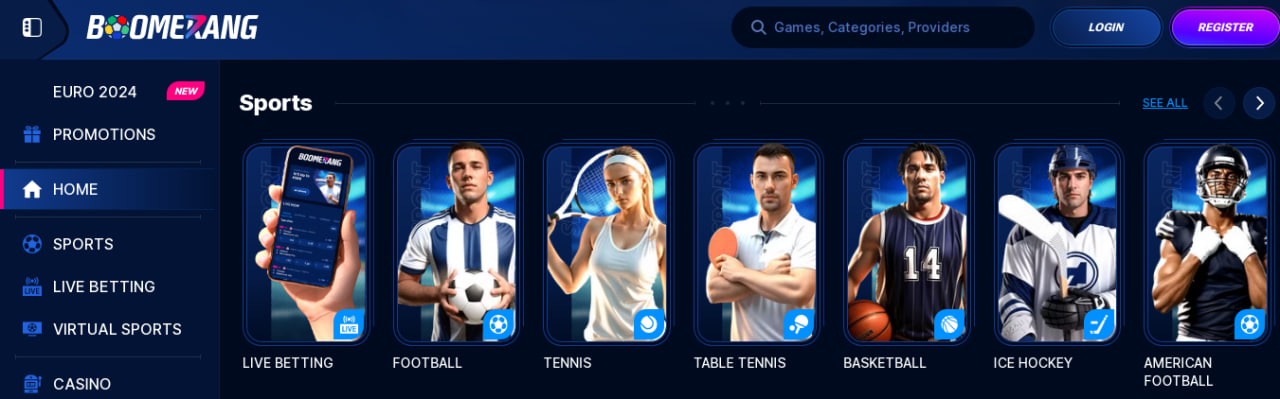Športne stave pri Boomerang-bet