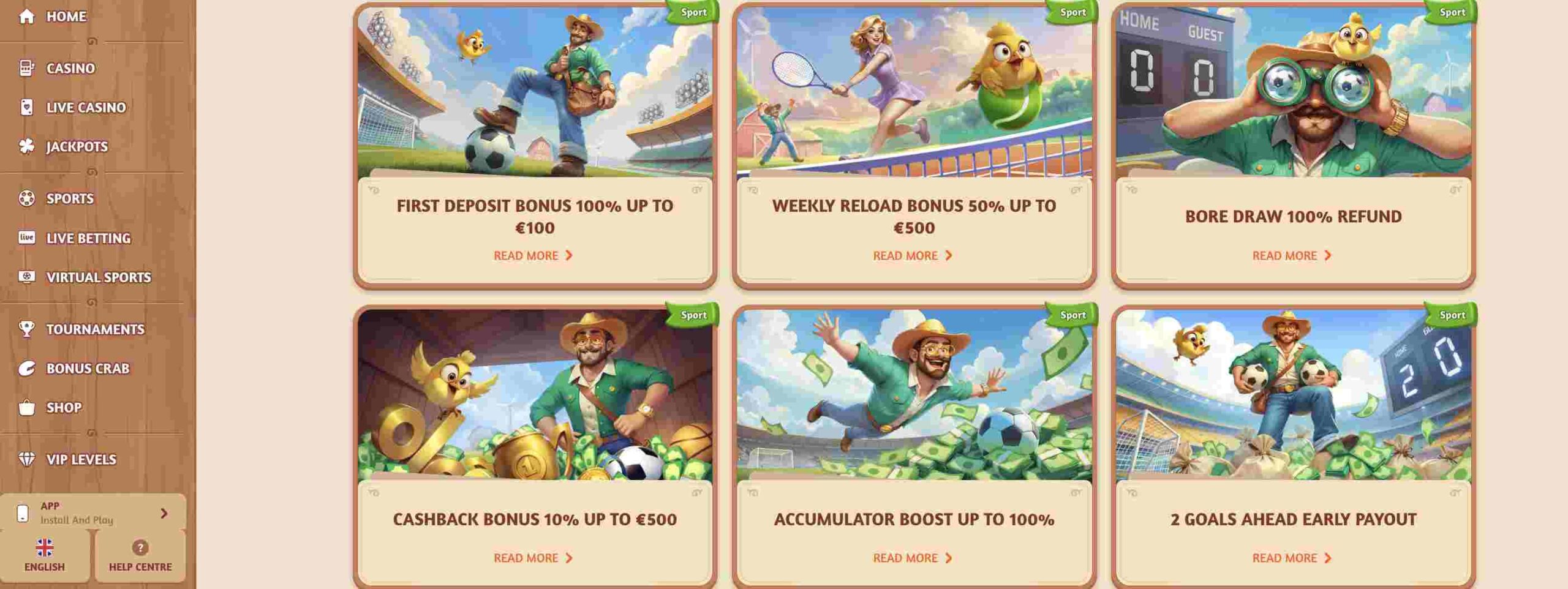 billybets bonus list