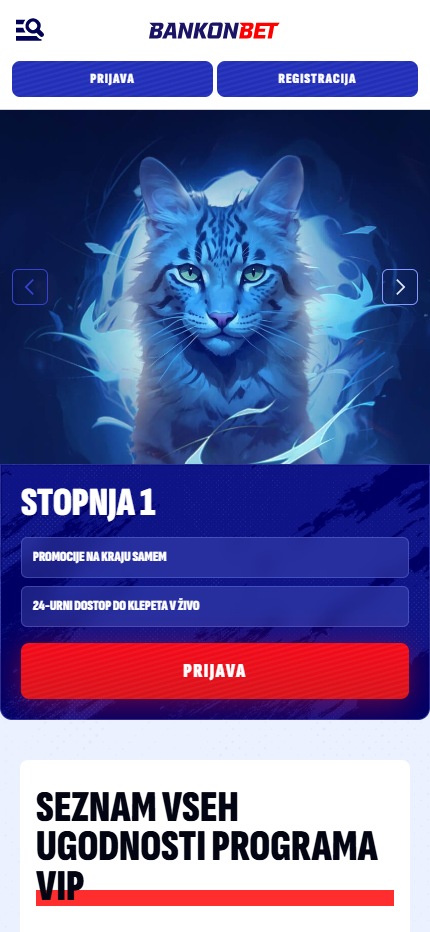 Bankonbet VIP Program v Sloveniji (mobile screen), hellspincasino-jackpot.com