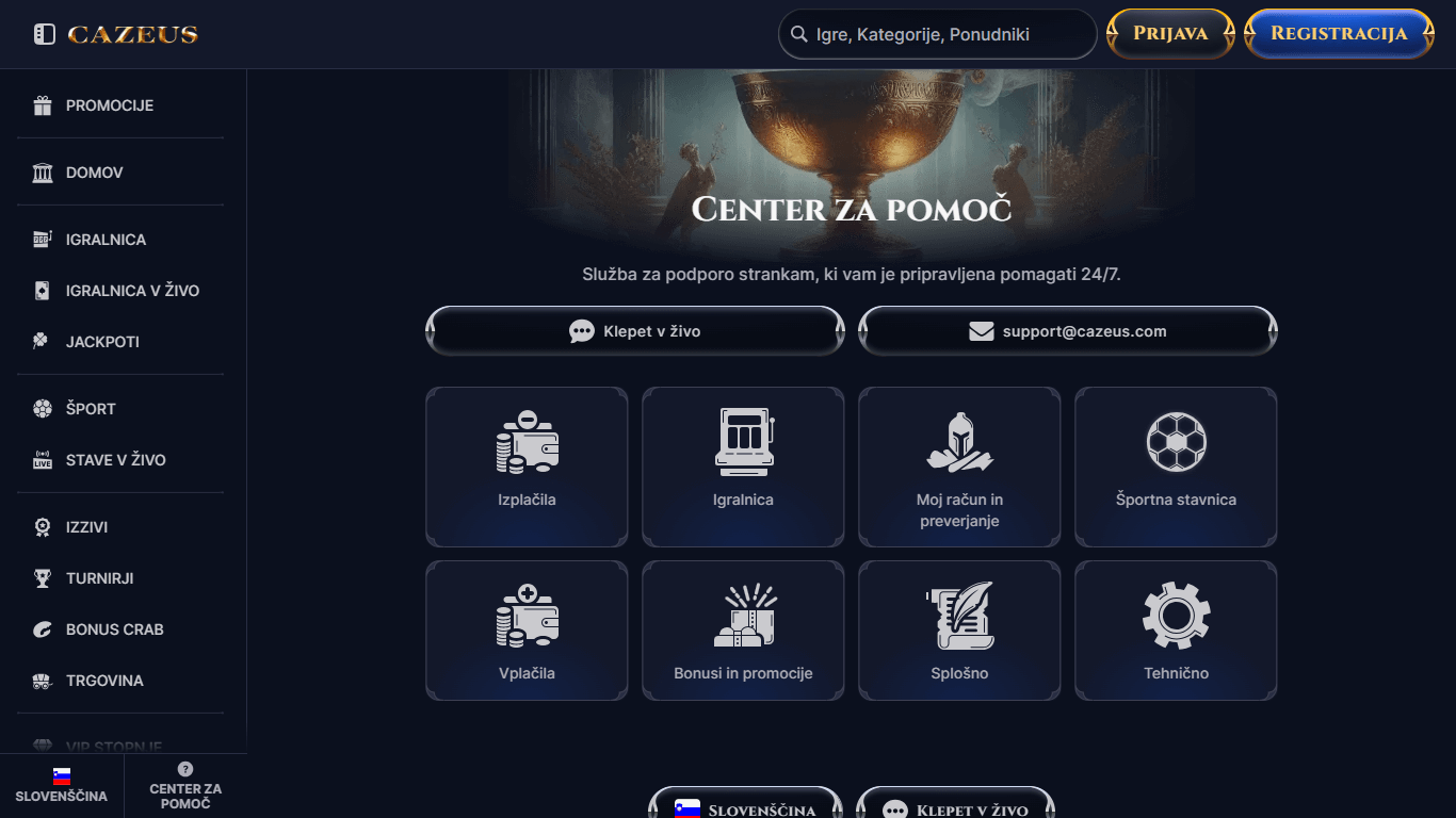 CaZeus Bookmaker Support, hellspincasino-jackpot.com