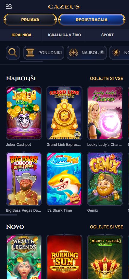 CaZeus Casino (Mobile screen), hellspincasino-jackpot.com