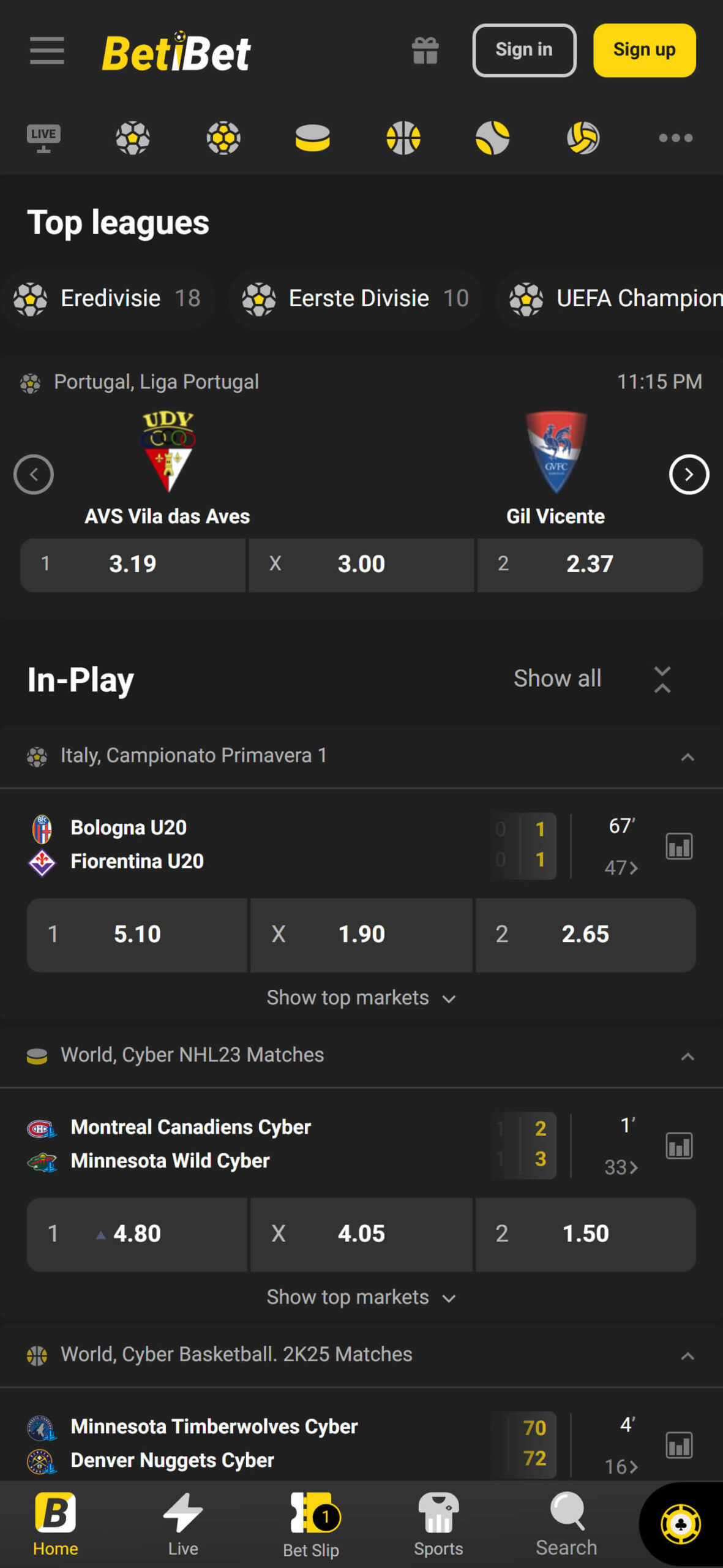 BetiBet bookmaker (mobile screen), hellspincasino-jackpot.com