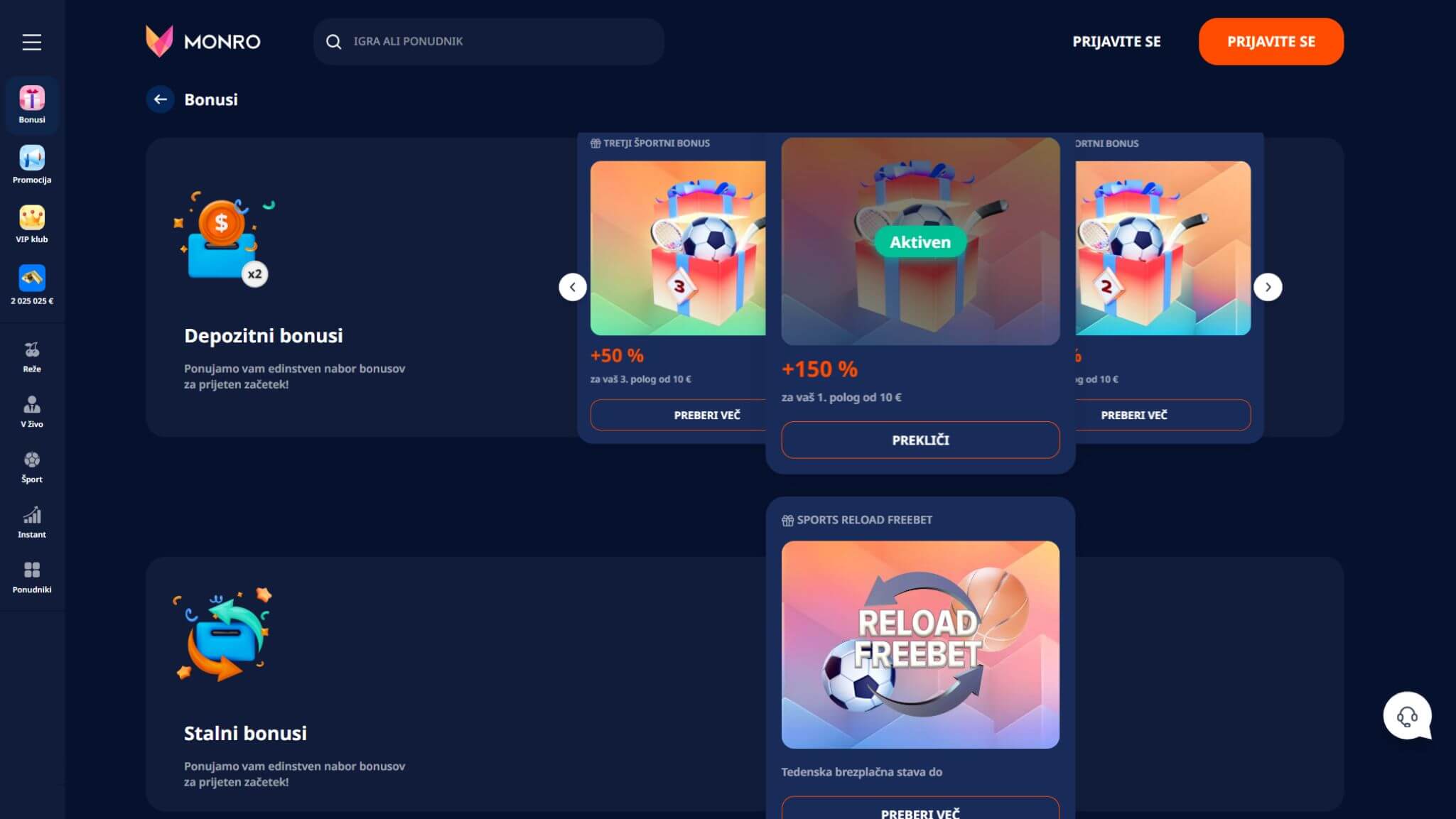 Monro Bookmaker Sport Bonuses Slovenia, hellspincasino-jackpot.com