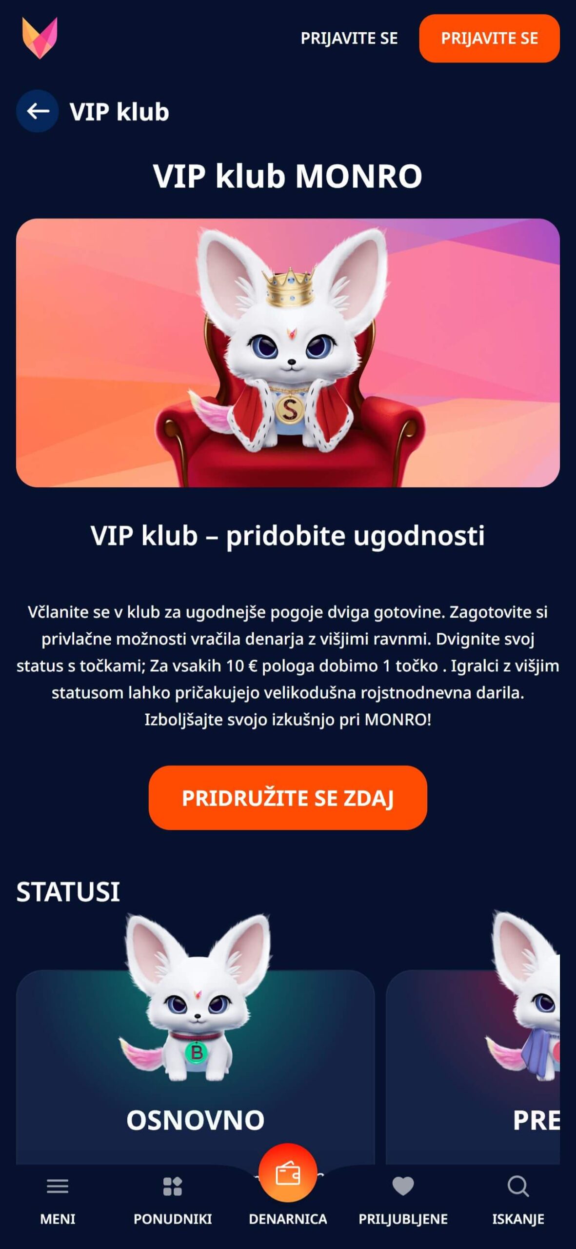 Monro Vip program Slovenia (mobile), hellspincasino-jackpot.com