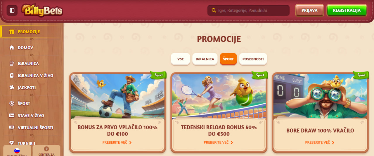 BillyBets v Sloveniji 