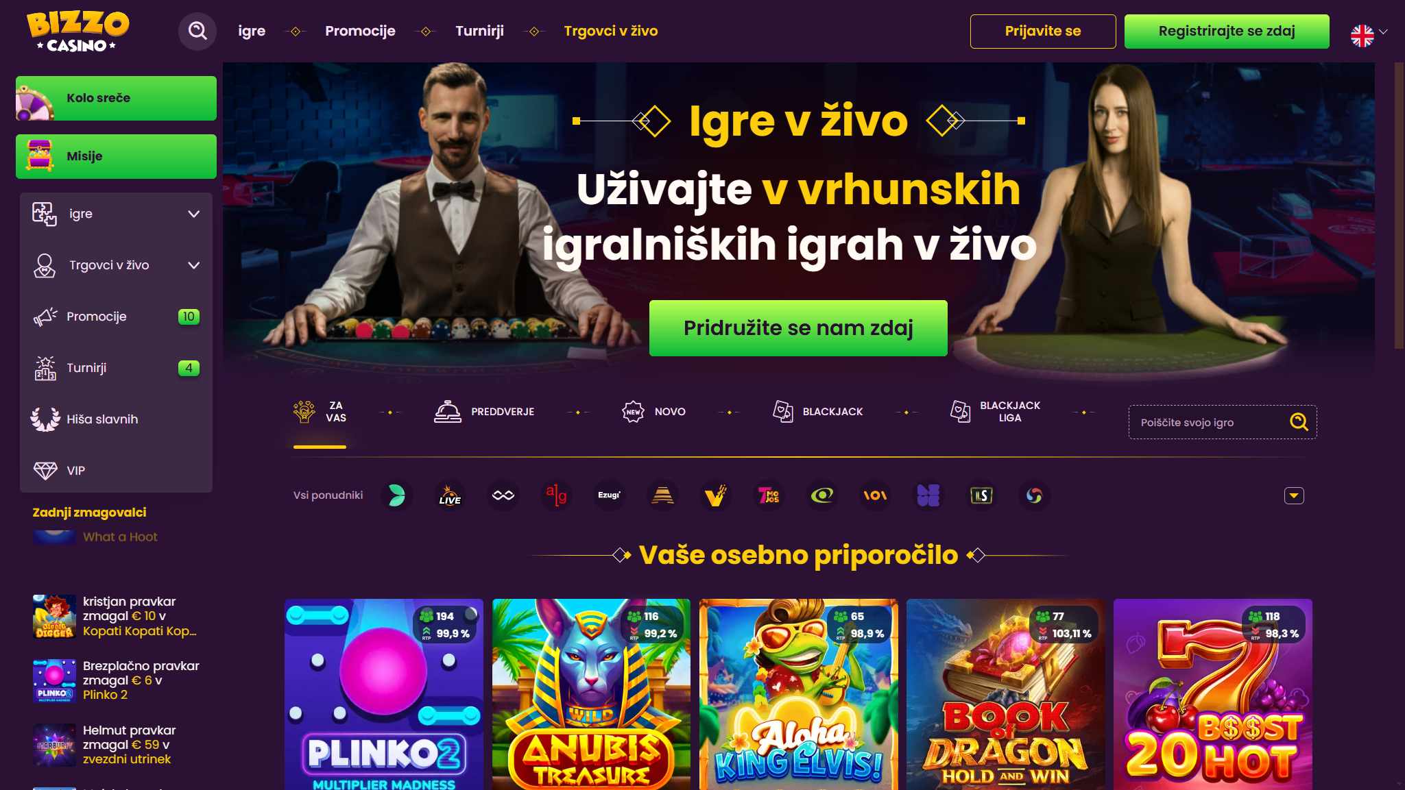 Bizzo Casino Live, hellspincasino-jackpot.com
