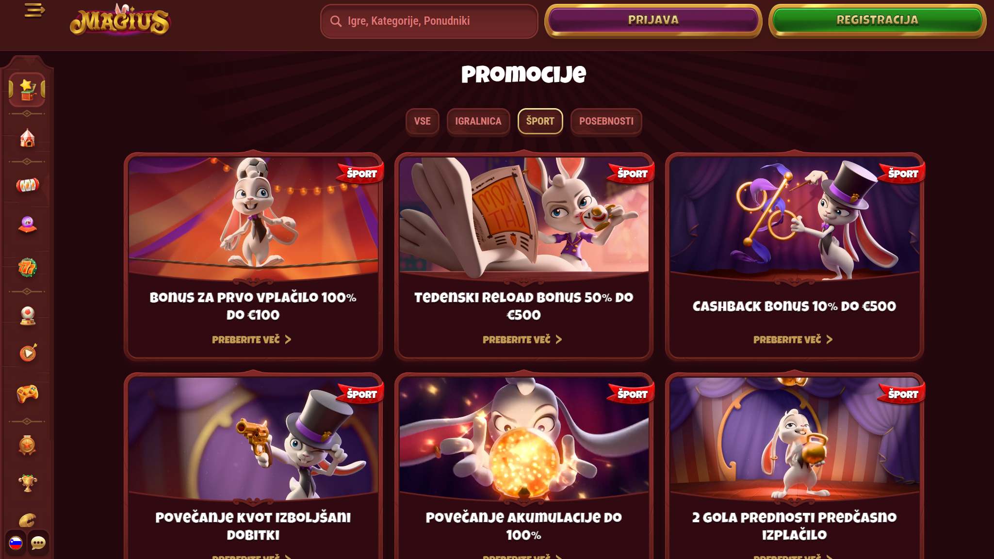 Magius Bookmaker Sport Bonuses Slovenia, hellspincasino-jackpot.com