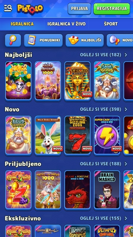 Vmesnik igralnice Pistolo